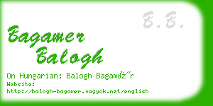 bagamer balogh business card